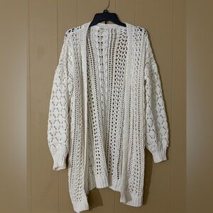 Umgee Cream Open-Knit Women's Cardigan